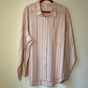 BP unisex sizing XL= 46”-48” button up pink stripe men women Nordstrom
